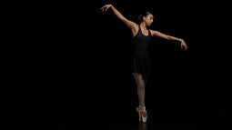 Natalie Reyes rehearsing a ballet